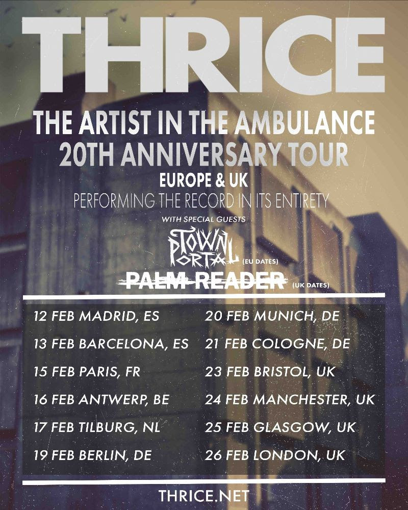 Thrice The Artist In The Ambulance Tour Poster